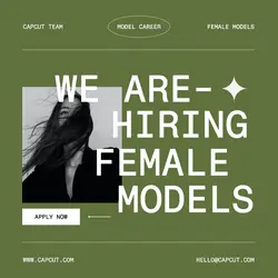Business Job Hiring Female Models Instagram Post