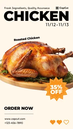Foods chicken publicize minimalist style