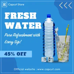 Fresh Water Instagram Post Blue