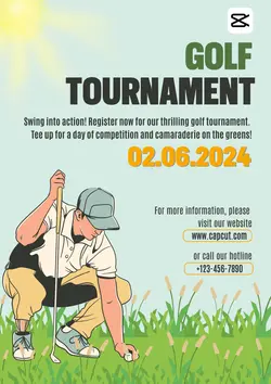 Non-marketing Campus event Golf Blue & Green