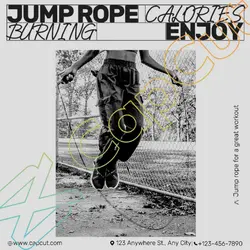 Workout & Fitness Jump Rope Display Minimalist 