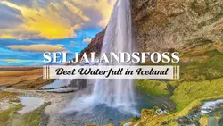 Youtube Thumbnail Vlog - Travel to Saljalandsfoss Waterfall