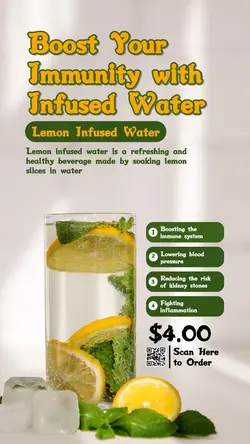 lemon juice product sale instagram story