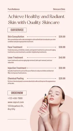 Quality Skincare Clinic Instagram Story Minimalist
