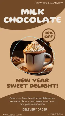 new years milk chocolate discount instagram story