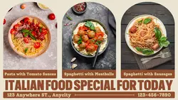 Italian Food Special For Today Twitter