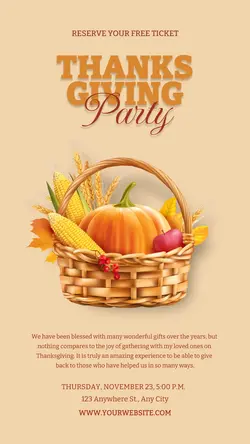 Thanksgiving Party Instagram Story