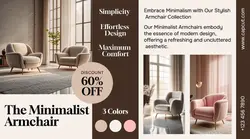 Minimalist Armchair Promotion Facebook Ad