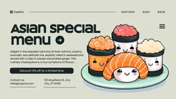 Asian Food Special Menu Twitter Post