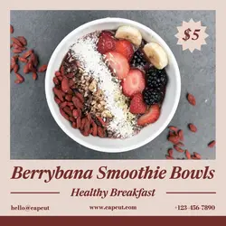 Smoothie Bowls Price Instagram Post