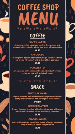 Coffee Menu Promotion for Instagram Story