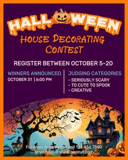 Halloween House Decorating Contest Invitation