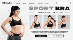 Black Elegan Sport Bra Promotion Product Sale Facebook ad
