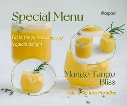 Beverage Special Menu Facebook Post