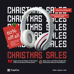 Christmas headphone  discount sale