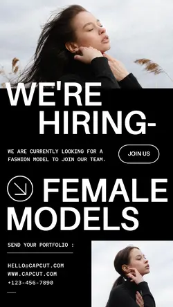 Business Job Hiring Female Models Instagram Story