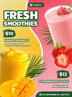 Fresh Smoothies Product Drink Showcase