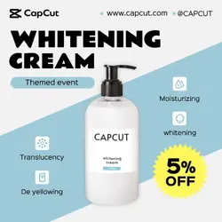 Medical Whitening cream Promotion Minimalist 