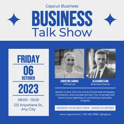 Business Talk Show Promotion Instagram Post