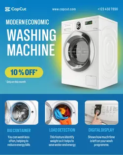 Washing Machine Promotion Instagram Portrait 
