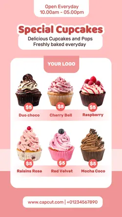 Food & Beverage Special Cupcakes Instagram Story