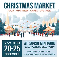 Christmas Market Promotions Template Instagram Post