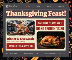 Thanksgiving Feast Invitation Facebook Post