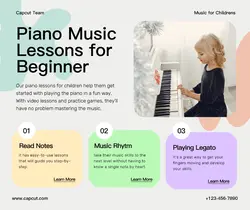 Piano Lessons Product Display Facebook Post