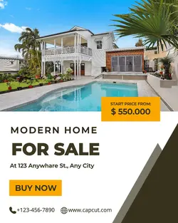 Modern Home for Sales Poster