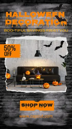 halloween decoration sale instagram story