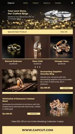 Luxury Wedding Rings Collection Promotion for Social Media Post