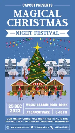 Christmas Festival Poster Promotion TikTok Post