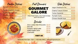 Food Menu Fall Dinners Youtube Thumbnail