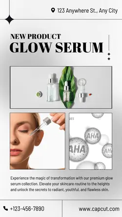 beauty care glow serum instagram post