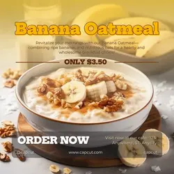 Yellow Banana Oatmeal Promotion Instagram Post