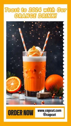 Food and Beverage Toast to 2024 with Our Orange Drink TikTok