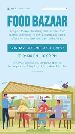 Food Bazaar Invitation Tiktok Post