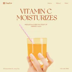 foodstuff&orange juice advertise Minimalist style