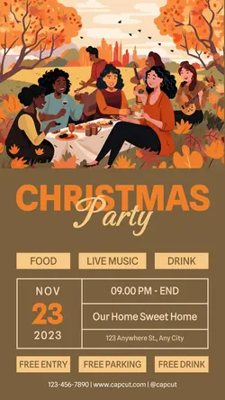 Thanksgiving Party Invitation Instagram Story