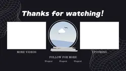 Black With Lines Youtube End Screen