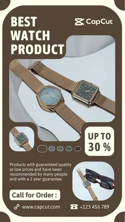 Best Watch Product Round Element Simple IG Story