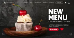Dessert New Menu Product Display in Landing Page 