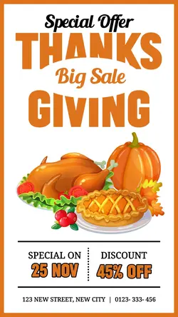 Thanksgiving Big Sale Promotion Instagram Story