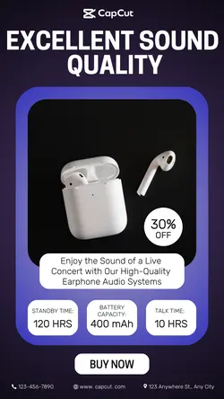 Earphone Audio Instagram Story Display