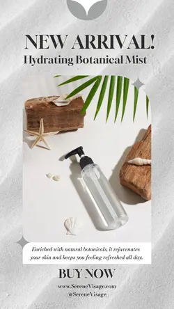 Beauty Promotion Instagram Story Gray Modern