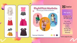 Kids Fashion Industry For Girl Twitter Post New Collection Promotion