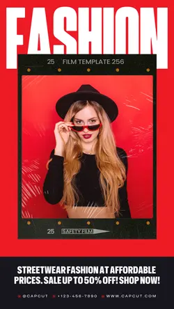 Red and Black Minimal Fashion Promotion TikTok