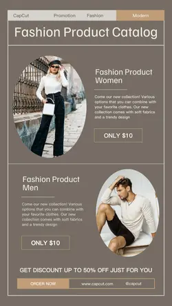Fashion Product Catalog Modern Tiktok Post
