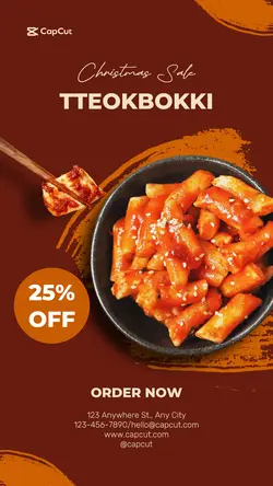 Korean Food Sale Instagram Story