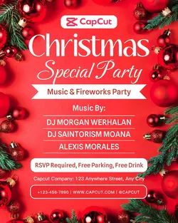 Christmas Special Party Announcement Instagram Post